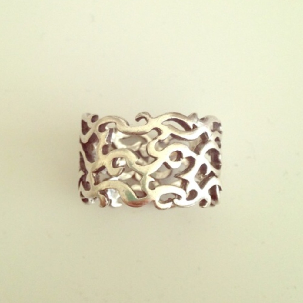 handmade art deco silver ring